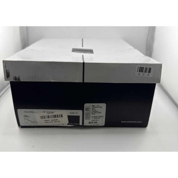 Dolce Vita Women's Calissa Black Suede Flat‎ Wedge Sandals Size 10 NWB - Picture 10 of 11